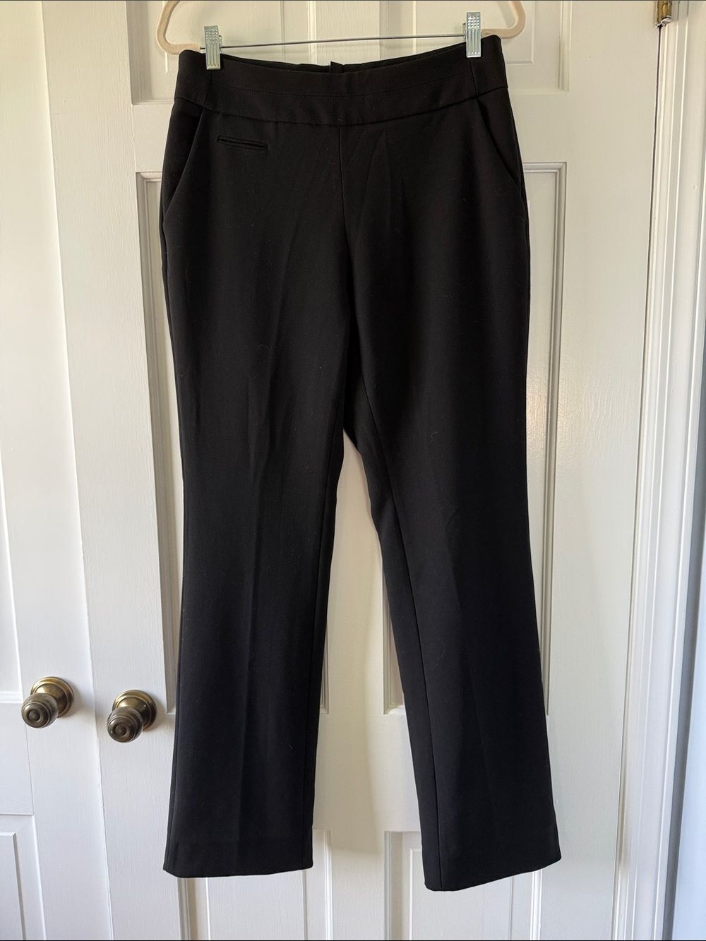 T Tahari Black Straight Leg Pants